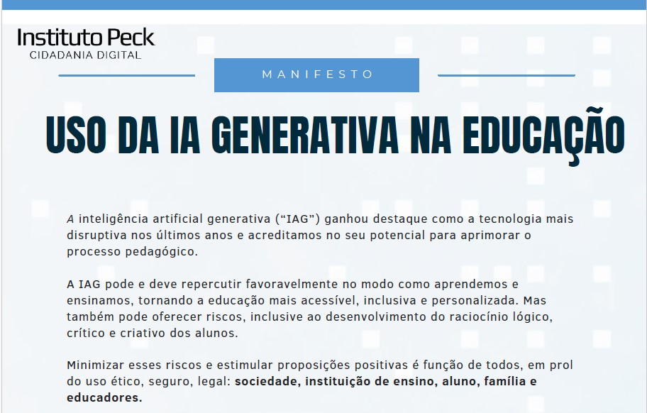 Manifesto IA na Educação